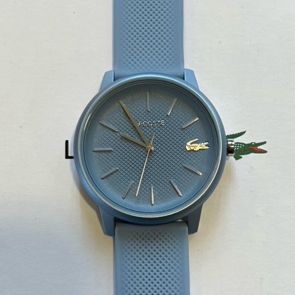 Lacoste Watch 44mm Sky Blue Face & SkyBlue Silicone Band - Picture 2 of 8